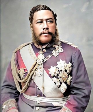 King Kalakaua in king attire